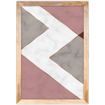 Forma Geométrica 19 - Quadro com Moldura - Preto, Marrom, Rústico ou Branco