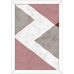 Forma Geométrica 19 - Quadro com Moldura - Preto, Marrom, Rústico ou Branco