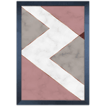 Forma Geométrica 19 - Quadro com Moldura - Preto, Marrom, Rústico ou Branco