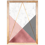 Forma Geométrica 21 - Quadro com Moldura - Preto, Marrom, Rústico ou Branco