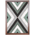 Forma Geométrica 22 - Quadro com Moldura - Preto, Marrom, Rústico ou Branco