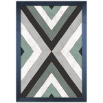 Forma Geométrica 22 - Quadro com Moldura - Preto, Marrom, Rústico ou Branco