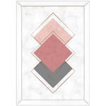 Forma Geométrica 23 - Quadro com Moldura - Preto, Marrom, Rústico ou Branco