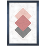 Forma Geométrica 23 - Quadro com Moldura - Preto, Marrom, Rústico ou Branco