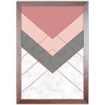 Forma Geométrica 24 - Quadro com Moldura - Preto, Marrom, Rústico ou Branco