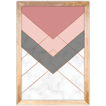 Forma Geométrica 24 - Quadro com Moldura - Preto, Marrom, Rústico ou Branco