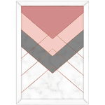 Forma Geométrica 24 - Quadro com Moldura - Preto, Marrom, Rústico ou Branco