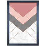 Forma Geométrica 24 - Quadro com Moldura - Preto, Marrom, Rústico ou Branco