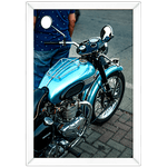 Moto 01 - Quadro com Moldura - Preto, Marrom, Rústico ou Branco