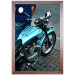Moto 01 - Quadro com Moldura - Preto, Marrom, Rústico ou Branco