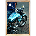Moto 01 - Quadro com Moldura - Preto, Marrom, Rústico ou Branco