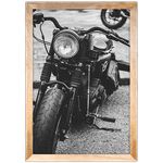 Moto 02 - Quadro com Moldura - Preto, Marrom, Rústico ou Branco