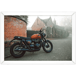 Moto 04 - Quadro com Moldura - Preto, Marrom, Rústico ou Branco