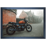 Moto 04 - Quadro com Moldura - Preto, Marrom, Rústico ou Branco