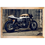 Moto 05 - Quadro com Moldura - Preto, Marrom, Rústico ou Branco