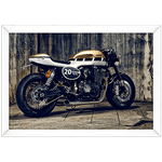 Moto 05 - Quadro com Moldura - Preto, Marrom, Rústico ou Branco