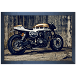 Moto 05 - Quadro com Moldura - Preto, Marrom, Rústico ou Branco