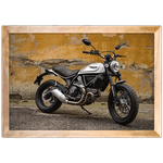 Moto 06 - Quadro com Moldura - Preto, Marrom, Rústico ou Branco