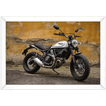 Moto 06 - Quadro com Moldura - Preto, Marrom, Rústico ou Branco