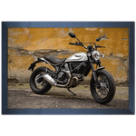 Moto 06 - Quadro com Moldura - Preto, Marrom, Rústico ou Branco