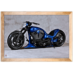 Moto 09 - Quadro com Moldura - Preto, Marrom, Rústico ou Branco