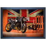 Moto 10 - Quadro com Moldura - Preto, Marrom, Rústico ou Branco