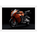 Moto 13 - Quadro com Moldura - Preto, Marrom, Rústico ou Branco