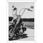 Moto 14 - Quadro com Moldura - Preto, Marrom, Rústico ou Branco