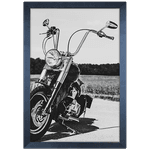 Moto 14 - Quadro com Moldura - Preto, Marrom, Rústico ou Branco