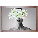 Mulher Florida 01 - Quadro com Moldura - Preto, Marrom, Rústico ou Branco