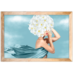 Mulher Florida 02 - Quadro com Moldura - Preto, Marrom, Rústico ou Branco