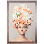 Mulher Florida 03 - Quadro com Moldura - Preto, Marrom, Rústico ou Branco