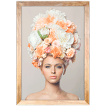 Mulher Florida 03 - Quadro com Moldura - Preto, Marrom, Rústico ou Branco