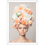 Mulher Florida 03 - Quadro com Moldura - Preto, Marrom, Rústico ou Branco