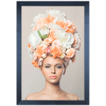 Mulher Florida 03 - Quadro com Moldura - Preto, Marrom, Rústico ou Branco