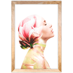 Mulher Florida 04 - Quadro com Moldura - Preto, Marrom, Rústico ou Branco