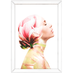 Mulher Florida 04 - Quadro com Moldura - Preto, Marrom, Rústico ou Branco
