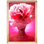 Mulher Florida 06 - Quadro com Moldura - Preto, Marrom, Rústico ou Branco