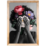 Mulher Florida 08 - Quadro com Moldura - Preto, Marrom, Rústico ou Branco
