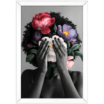 Mulher Florida 08 - Quadro com Moldura - Preto, Marrom, Rústico ou Branco