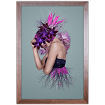 Mulher Florida 09 - Quadro com Moldura - Preto, Marrom, Rústico ou Branco