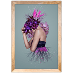 Mulher Florida 09 - Quadro com Moldura - Preto, Marrom, Rústico ou Branco