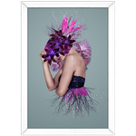Mulher Florida 09 - Quadro com Moldura - Preto, Marrom, Rústico ou Branco