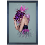 Mulher Florida 09 - Quadro com Moldura - Preto, Marrom, Rústico ou Branco