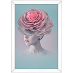 Mulher Florida 10 - Quadro com Moldura - Preto, Marrom, Rústico ou Branco