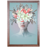 Mulher Florida 11 - Quadro com Moldura - Preto, Marrom, Rústico ou Branco