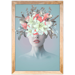 Mulher Florida 11 - Quadro com Moldura - Preto, Marrom, Rústico ou Branco