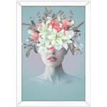 Mulher Florida 11 - Quadro com Moldura - Preto, Marrom, Rústico ou Branco