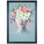 Mulher Florida 11 - Quadro com Moldura - Preto, Marrom, Rústico ou Branco