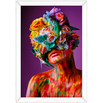 Mulher Florida 12 - Quadro com Moldura - Preto, Marrom, Rústico ou Branco